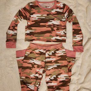 Kids' Pink Camo Thermal Underwear Set